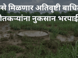 अतिवृष्टी बाधित शेतकऱ्यांना नुकसान भरपाई